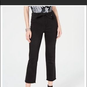 Black Cropped High Rise Jeans